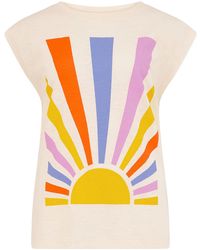 Sugarhill - Chrissy Relaxed Tank T-Shirt Off, Rays - Lyst