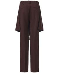 FRONT ROW SHOP - Layered Skirt Trousers Rum - Lyst