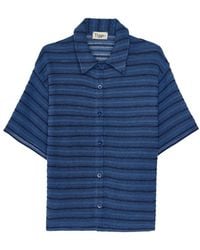 Thisisu Collection - Solea Striped Knit Beachwear Shirt - Lyst