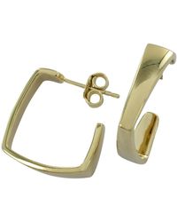 Reeves & Reeves - Edgy Gold Plate Hoop Earrings - Lyst