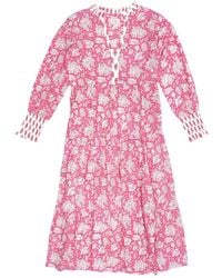 Inara - Indian Cotton Peony Paisley Print Dress - Lyst