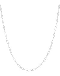 Spero London - Sterling Large Rectangular Chain Necklace - Lyst