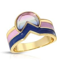 Glamrocks Jewelry - Tequila Sunrise Enamel Cigar Band - Lyst