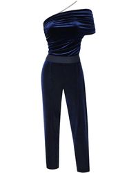 Me & Thee - Mickey Finn Midnight Velvet Jumpsuit - Lyst