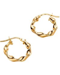Posh Totty Designs - Twisted Solid Organic Hoop Earrings - Lyst