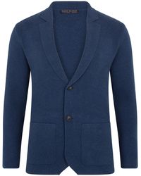 Paul James Knitwear - Cotton Deconstructed Knitted Gabriel Blazer - Lyst