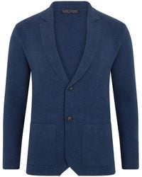 Paul James Knitwear - Cotton Deconstructed Knitted Gabriel Blazer - Lyst