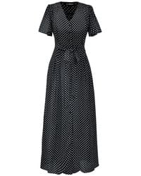 Smart and Joy - Polka Dot Flared Shirt-Dress - Lyst