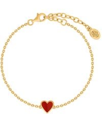 Karma and Luck - Soulful Passion Carnelian Heart Bracelet - Lyst