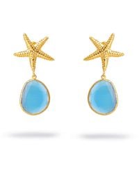 Ebru Jewelry - Ocean Star Cat Eye Earrings - Lyst