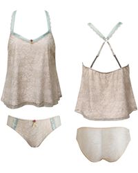 Tallulah Love - Neutrals Countess Nightwear Set - Lyst