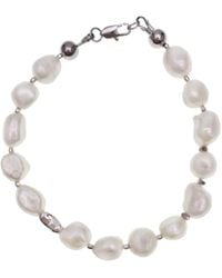 Farra - Freshwater Pearls With Sterling Bracelet - Lyst
