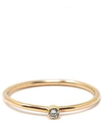 NASI SILVER - Slim Single Stone Ring- Diamond - Lyst