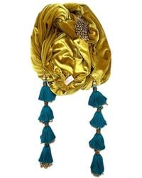 Julia Clancey - Mustard Peacock Dorado Turban - Lyst