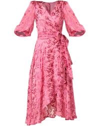 SACHA DRAKE - Sherbet Breeze Midi Wrap Dress - Lyst