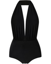 LIA ARAM - Halterneck Micro Jumpsuit - Lyst