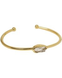 YAA YAA LONDON - Neutrals Quiet Luxury Irregular Crystal Bangle - Lyst