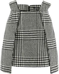 AVENUE No.29 - Checked Wool Wrap Mini Skirt - Lyst