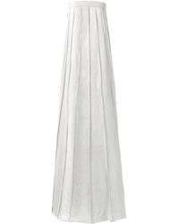 Kargede - Linen Maxi Dress – Designer Strapless Gown With Pleated Detail - Lyst