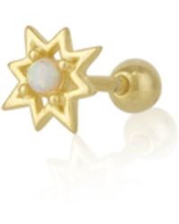 Spero London - Opal Sun Star Sterling Piercing Earring - Lyst