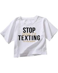 Rejected Hearts Club - Stop Texting Your Ex Crop Top Shirt - Lyst