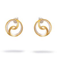 Ebru Jewelry - Eternal Balance Mixed Metal Earrings - Lyst