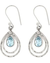 Charlotte's Web Jewellery - Infinity Universe Blue Topaz Silver Drop Earrings - Lyst