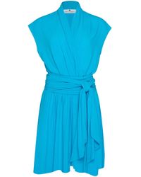 STATE OF GEORGIA - The Point Dress Short Aqua - Lyst