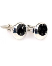 DAVID WEJ - Circle Chequered Design Cufflink - Lyst