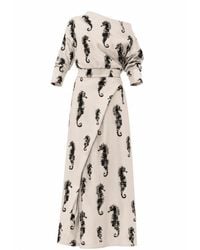 Julia Allert - Neutrals Boat Neck Blouse & Wrap Skirt Co-Ord Set - Lyst