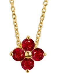 Juvetti - Clover Ruby Necklace - Lyst