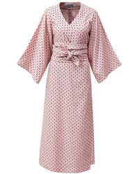 LA FEMME MIMI - Wrap Dress Kimono Style - Lyst