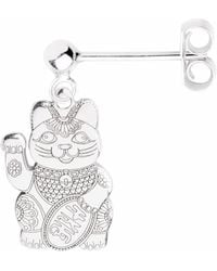 CarterGore - Lucky Cat Single Short Drop Earring - Lyst