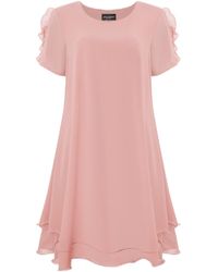 James Lakeland - Short Sleeve Wave Hem Dress Pale - Lyst