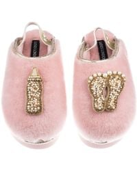 Laines London - Flatform Cloud Closed Toe Slippers With New Baby Brooches - Lyst