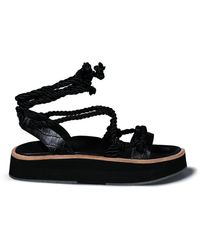 Rag & Co - Kendall Strings Platform Leather Sandal - Lyst