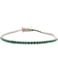 Harfi - Emerald Gemstone Sterling Tennis Bracelet - Lyst