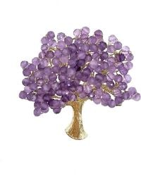 Farra - Natural Amethyst Handcrafted Tree Brooch - Lyst