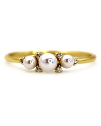 VicStoneNYC Fine Jewelry - Natural Pearl And Diamond Yellow Ring - Lyst