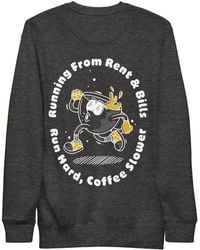 Anchor and Crew - Heather Gustatory Coffee Over Bills Cotton Blend Embroidered Sweatshirt - Lyst