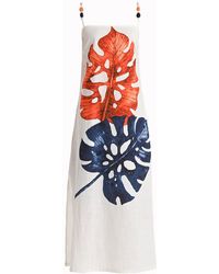 Lalipop Design - Stylised Floral Print Cotton Dress - Lyst