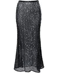 AGGI by HALEWSKI - Eliza Sparkle Midi Sequin Slip Skirt - Lyst