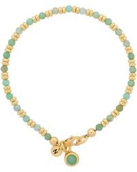 Nellou Jewellery - Linear May Birthstone Bracelet Chrysoprase Plated Sterling - Lyst