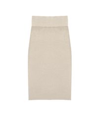 Zenzee - Neutrals Cashmere Midi Knit Skirt - Lyst