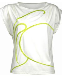 Lalipop Design - Embroidered Knitted Cap Sleeve T-Shirt - Lyst