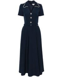 Nissa - Faux Pearl-Embellished Midi Dress - Lyst
