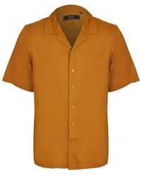 DAVID WEJ - Hugo Linen Cuban Collar Shirt - Lyst