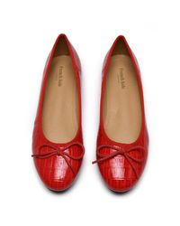 French Sole - Amelie Patent Crocodile Leather - Lyst
