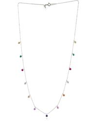 Artisan - Ruby, Emerald & Sapphire Station Necklace - Lyst