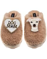 Laines London - Teddy Closed Toe Slippers With The Italian Greyhound & Dog Mum Mom Brooches - Lyst